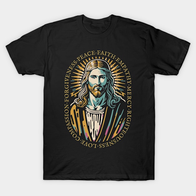 Jesus Christ Love Faith Christian Gift Idea T-Shirt by PugSwagClothing